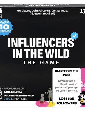 NWT Influencers In The Wild Board Game